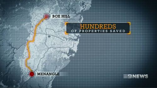 Plans for the M9 Orbital have drastically changed to include tunnels, saving hundreds of homes in western Sydney. Picture: 9NEWS