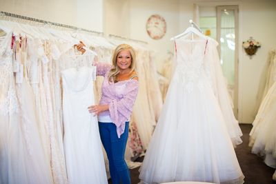<em>Married at First Sight</em>'s Gabrielle having fun trying on dresses for her big day