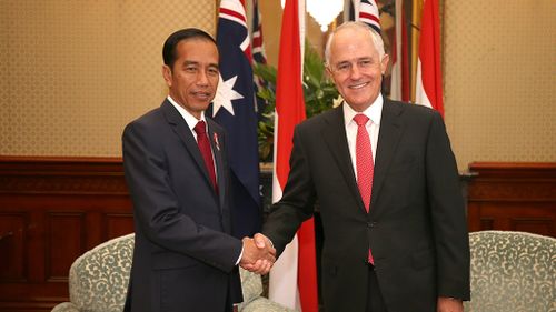 Indonesian President Joko Widodo and Prime Minister Malcolm Turnbull. (AAP)