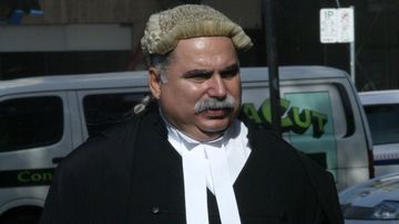 Then-barrister Peter Zahra arrives at a Sydney court in 2003. Zahra was rushed to hospital after suffering a suspected stroke.