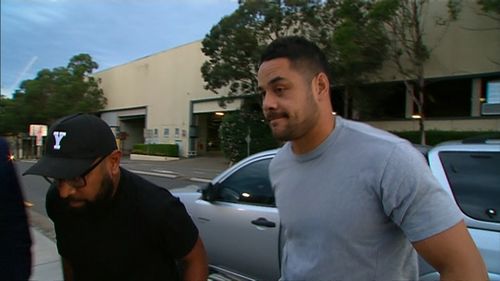 NRL star Jarryd Hayne has appeared at Castle Hill Police Station for his first bail appearance since being charged with aggravated sexual assault.