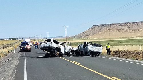 The collision in rural Oregon that killed eight people happened when the driver of one SUV crossed the centerline and crashed into another SUV carrying seven people. All the victims died at the scene. 