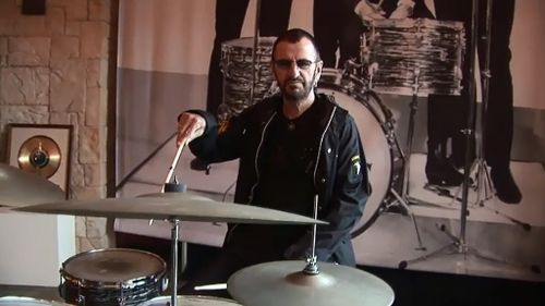 Ringo's Ludwig Oyster drum kit is expected to fetch millions. (9NEWS)