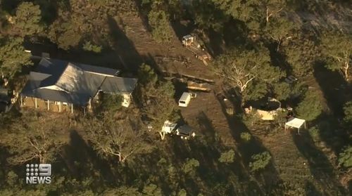 Police search a property once occupied by Francis Wark in Badgingarra, for Hayley Dodd's remains.