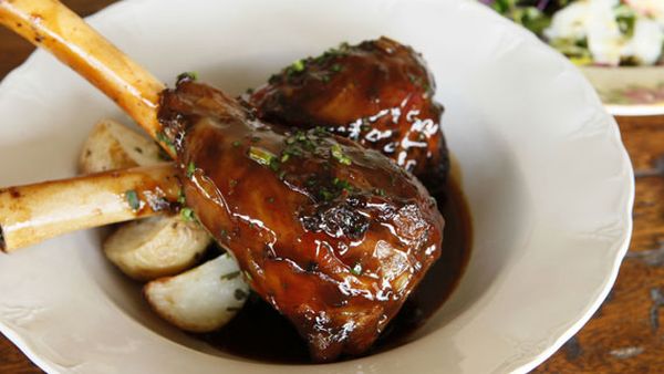 Italian slow roasted lamb shanks