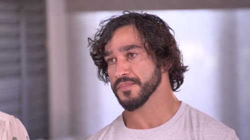 Thurston shed tears during the interview with Molan. 