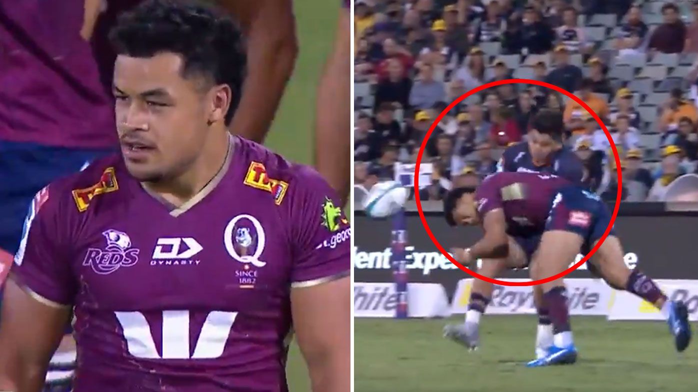 'Ouch': Hunter Paisami puts monster hit on Noah Lolesio