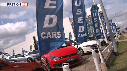 The area is known around Sydney for its large collection of car dealerships. (9News)