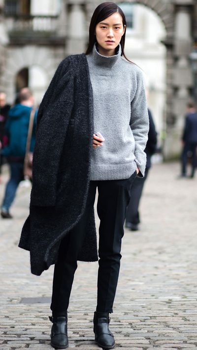 Last season: Chunky cable knits <br _tmplitem="5"> This season: Dig out your once-daggy turtleneck skivvy and wear under everything