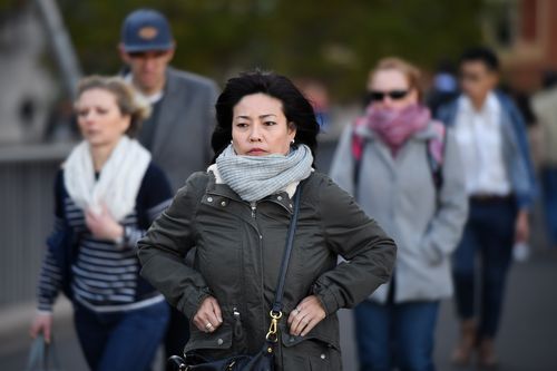 South Australia and Adelaide will be the first to feel the chilly conditions and strong winds, before they pass onto Tasmania, Victoria and New South Wales. Picture: AAP.