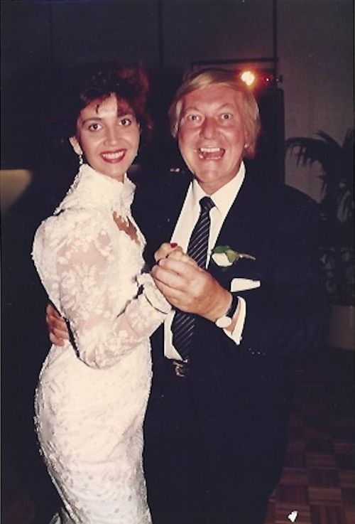 Shar Moore dancing with her stepfather on her wedding day at Grand Hyatt Hotel Melbourne in 1993. Picture: Supplied