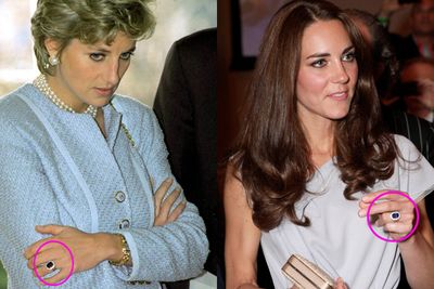 And of course...the ring. Once it was Princess Di's, now it's Kate's.