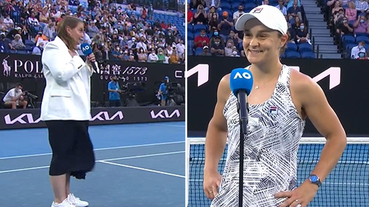 'I just want to hug you': Jelena Dokic chokes back tears in emotional Barty tribute 