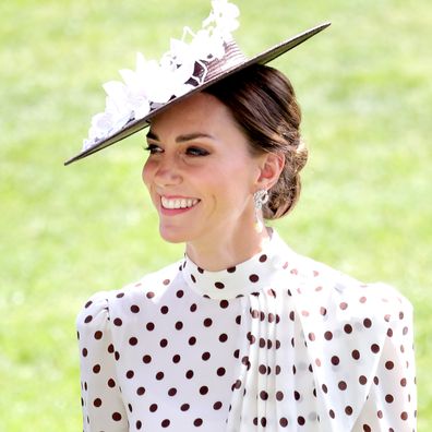 Catherine, Duchess of Cambridge in the parade ring during Royal Ascot 2022 at Ascot Racecourse on June 17, 2022 in Ascot, England. (Photo by Chris Jackson/Getty Images)