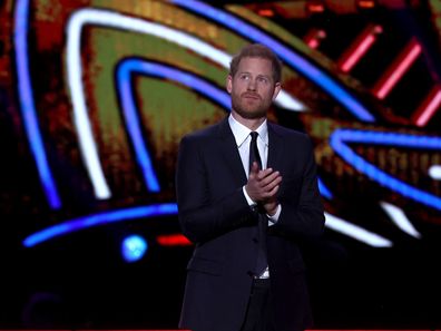 Prince Harry, Duke of Sussex presents the Walter Payton Man of the Year Award at the 13th Annual NFL Honors.