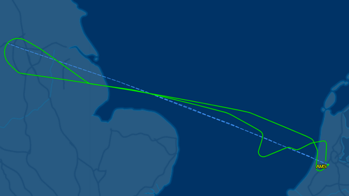 Flight tracking map for DL133.