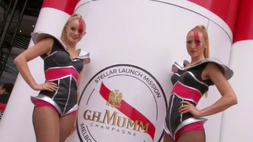 Ready for take-off: The Mumm Marquee features a rocket ship.