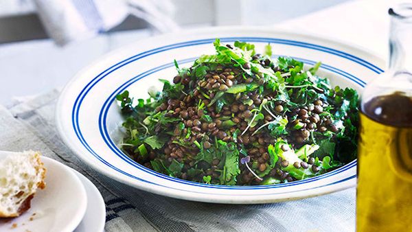 Lentil and coriander salad