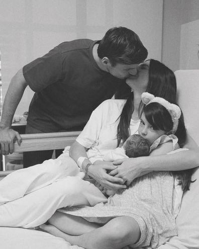 Max Verstappen and Kelly Piquet with their daughters Penelope and Lily