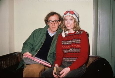Actor/director Woody Allen and Mia Farrow.  