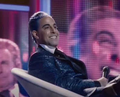 Stanley Tucci as Ceasar Flickerman in The Hunger Games
