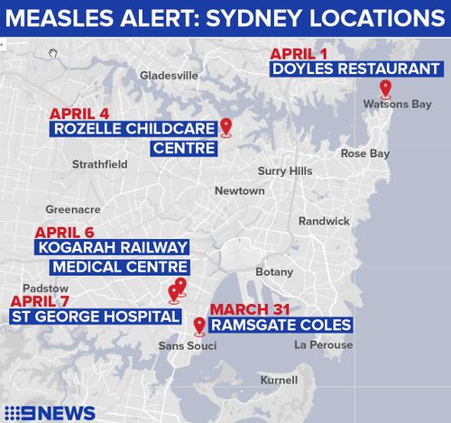 The woman visited these locations while infectious in the past week. (9NEWS)