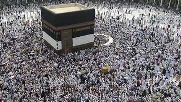 Up to 1.5 million pilgrims are in Mecca for the annual hajj after last years stampede. (AAP)