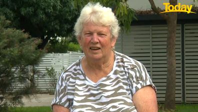 Brisbane flood victim Val Simpson surprised with on air visit from singer Luke Kennedy.