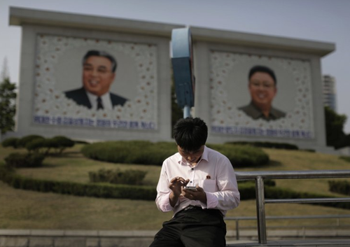 The most common online experience for North Koreans isn't on a laptop or desktop. It's on a smart phone. (AP)