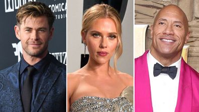 Chris Hemsworth, Scarlett Johansson, The Rock