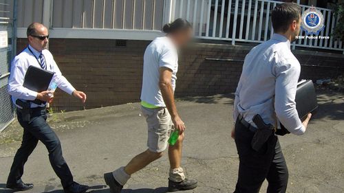 NSW Police released images of the man's arrest in Beecroft.