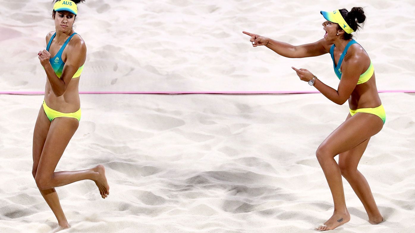 Australian beach volleyball duo thank crowd after making gold medal game against Canada