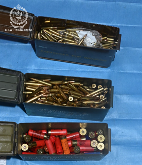 15,000 rounds of ammunition were found.