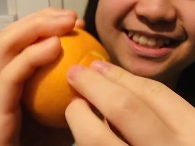 Sarah Espinoza smiling orange discovery shared on facebook