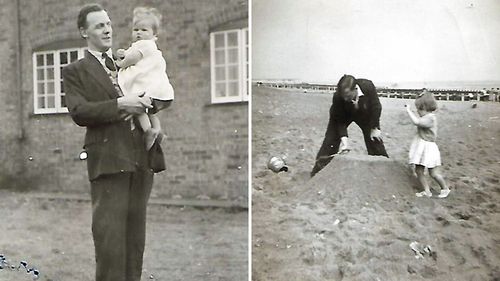 A doting dad. Mr Cooper with his only child Sue. 