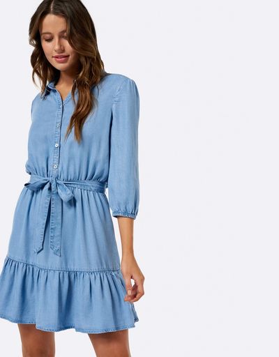 <a href=" https://www.theiconic.com.au/maddie-tie-up-shirt-dress-547808.html" target="_blank" draggable="false">Forever New maddie tie up shirt dress</a>, $89.99