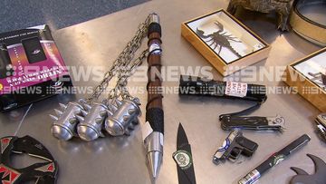 Border Force officers have warned schoolies not to bring illegal weapons back into the country.