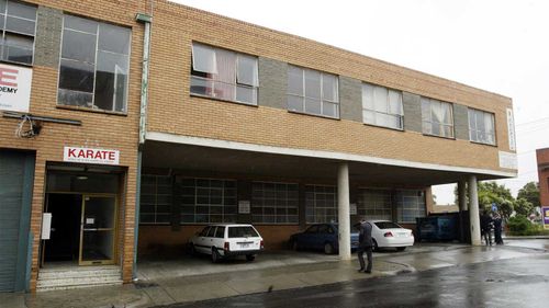 The converted warehouse where Albert Snowball was critically injured after being pushed through a window at a rave party.