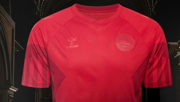 The jersey Denmark will wear at the FIFA World Cup, hosted by Qatar.