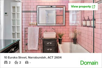 Pink bathroom house Canberra sold 