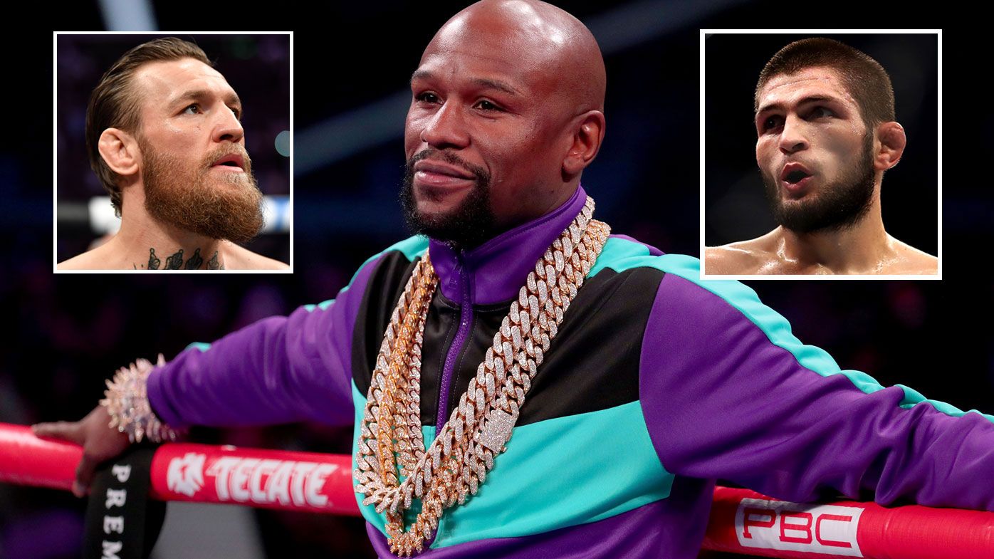 Floyd Mayweather has teased an astronomical sum to get him back in the ring for a possible fight against Conor McGregor and Khabib Nurmagomedov. (Getty)
