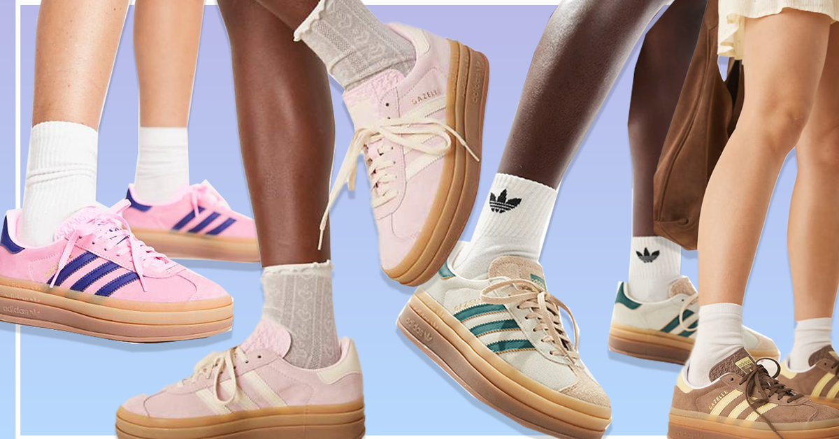 adidas gazelle silver green womens adidas Gazelle Bold Shoes - Women's - Aurora Coffee / Light Pink / Gold