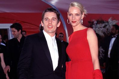 Ethan and Uma met while filming <i>Gattaca</i> in 1996 and were in the height of their seven year marriage run, when they attended their first Oscars together.