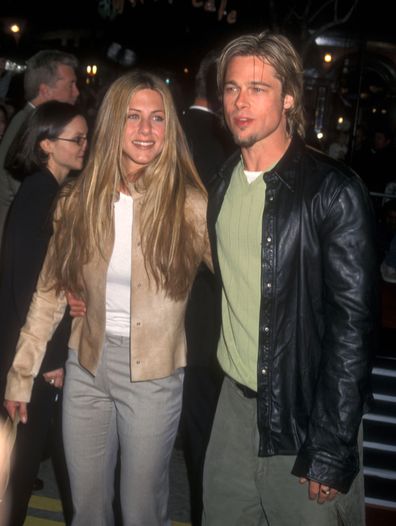 Jennifer Aniston and Brad Pitt in 1998.