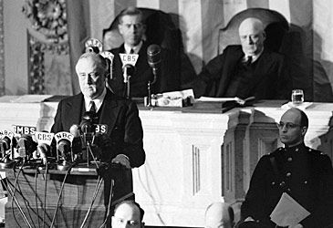 Which day in 1941 did Franklin D Roosevelt declare "a date which will live in infamy"?