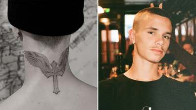 Romeo Beckham debuts new neck tattoo, reminiscent of dad, David Beckham&#x27;s.
