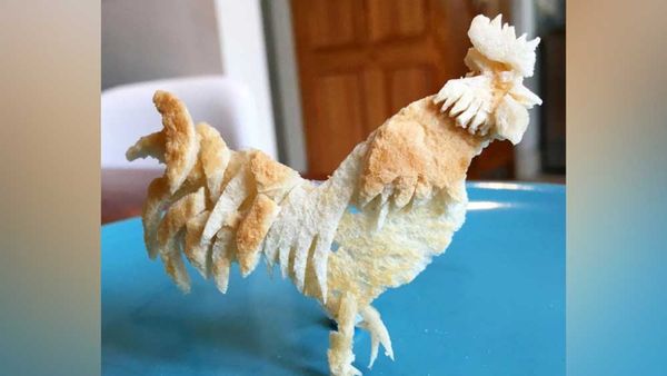 Adam Perry's toast rooster sculpture