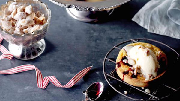 Philippa Sibley: Cherry clafoutis tartlets with candied almond ice-cream