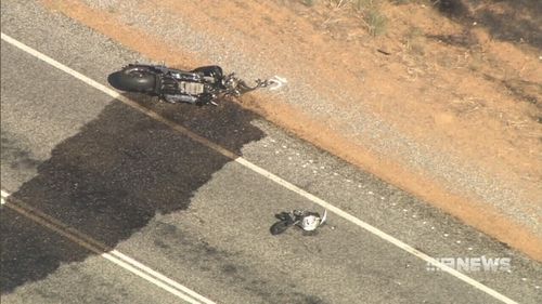 A motorcylist was killed in the crash on the Albany Highway. (9NEWS)