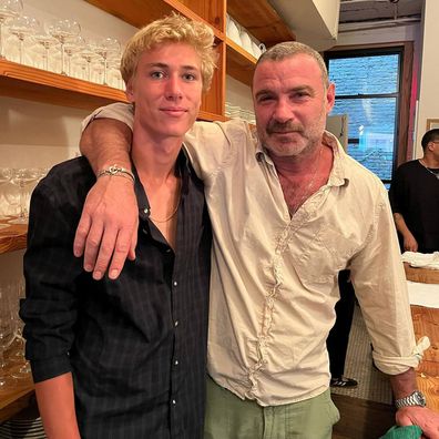 Liev Schreiber and son Sasha Schreiber